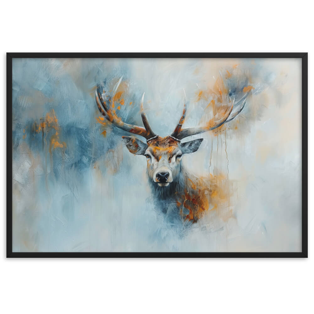 Cerf peinture abstraite