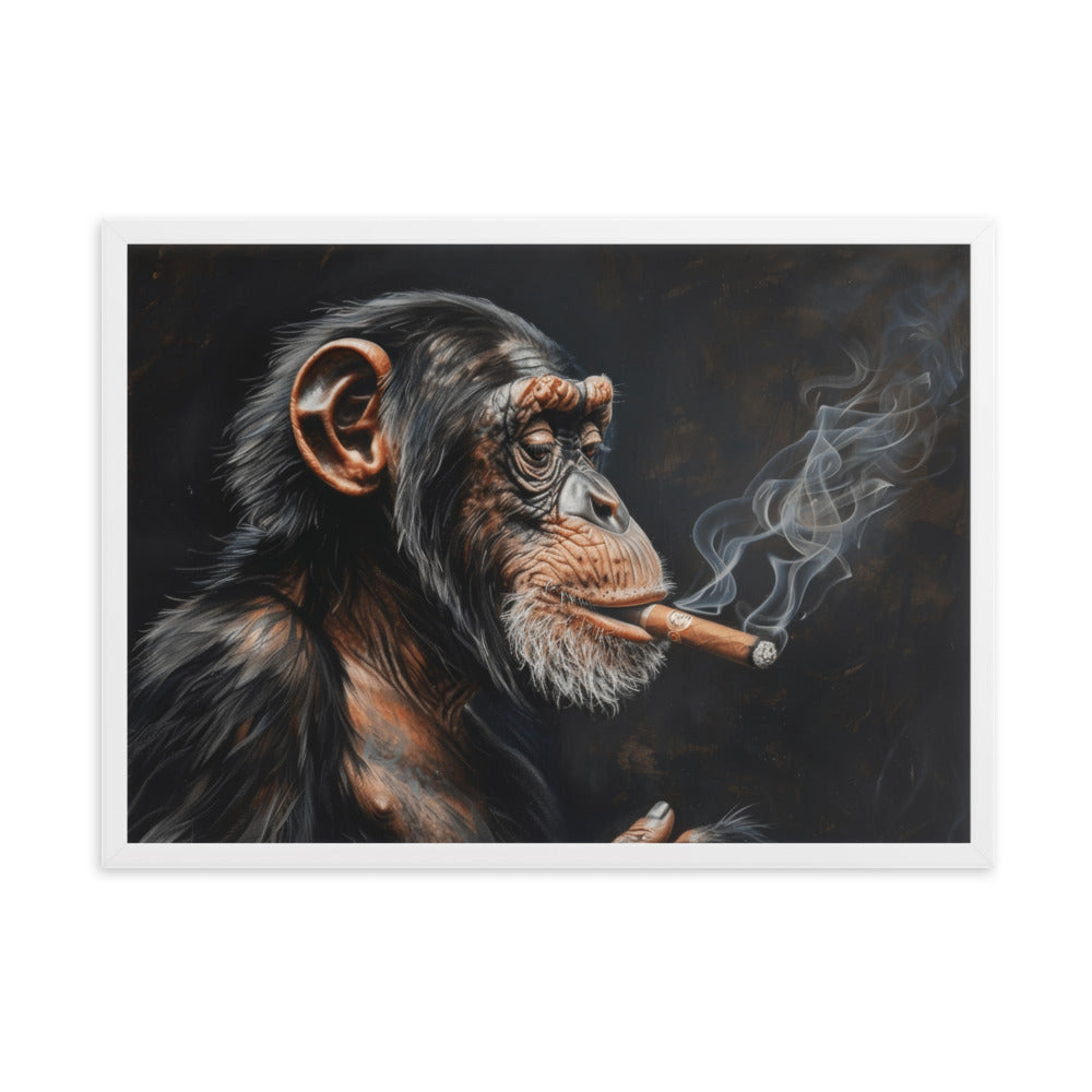 Tableau Singe Fumeur