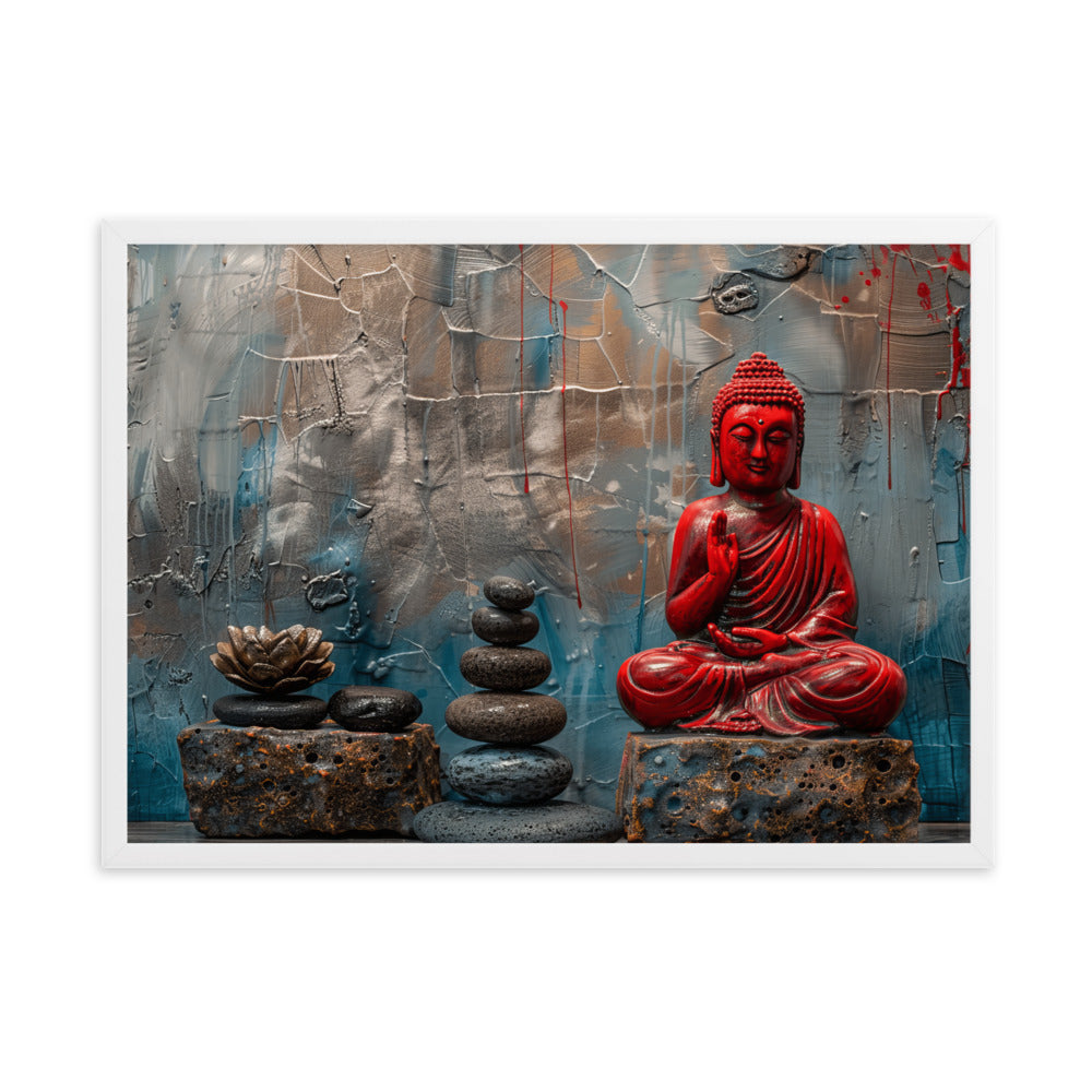 Tableau Zen Bouddha Rouge