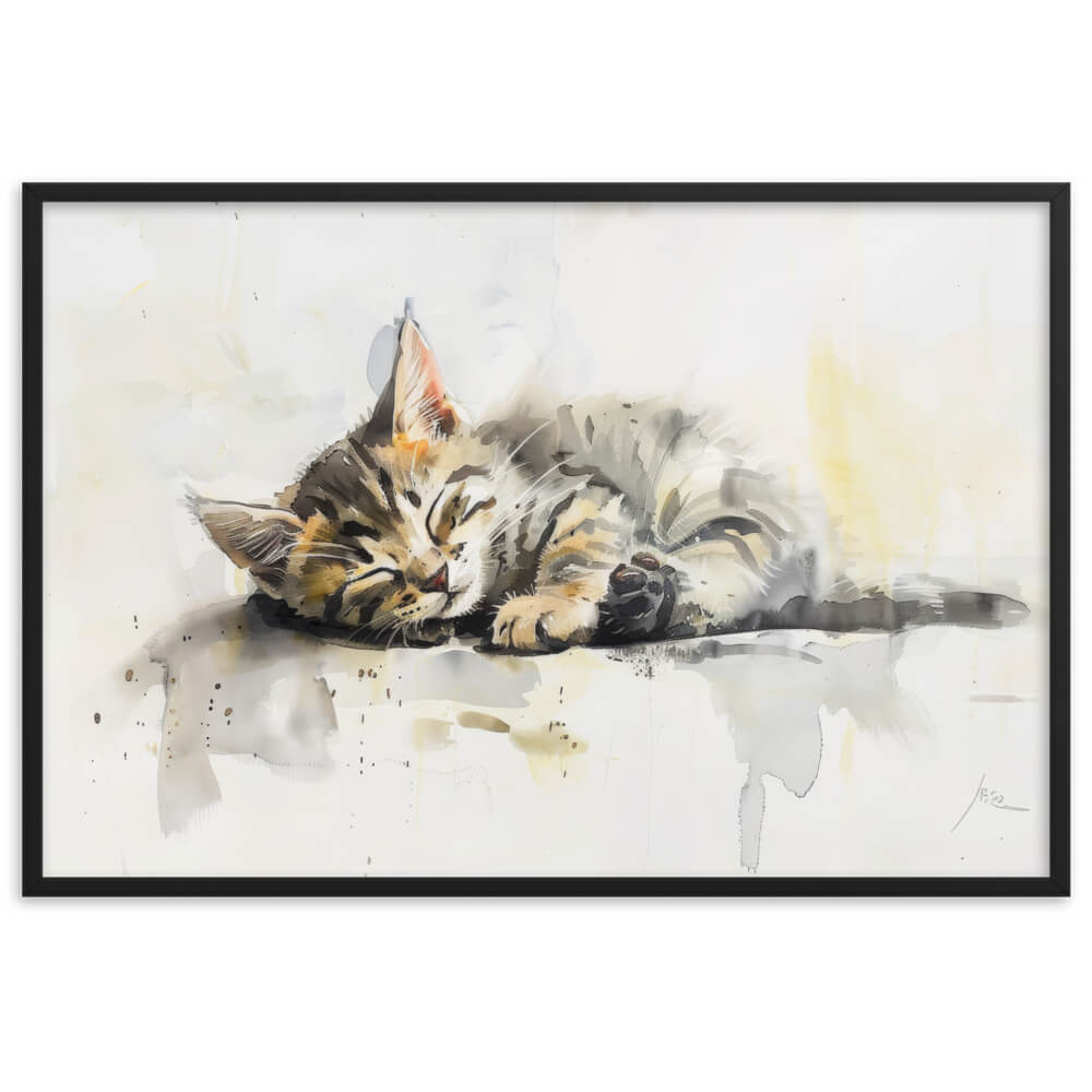 Peinture chat aquarelle