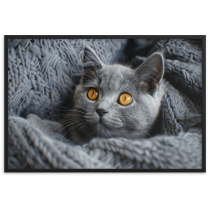 Peinture chat gris