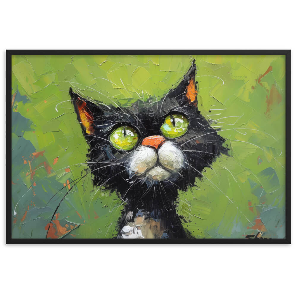 Peinture chat humoristique