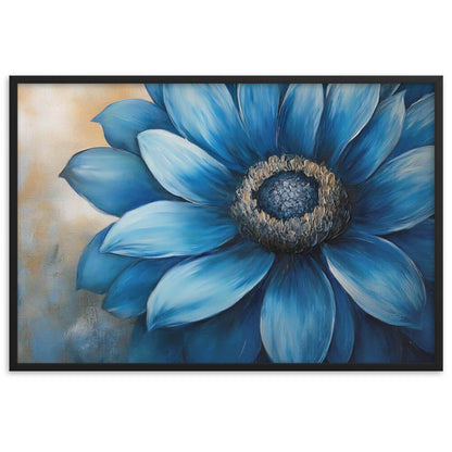 Peinture fleur bleu