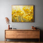 Peinture fleur jaune mockup