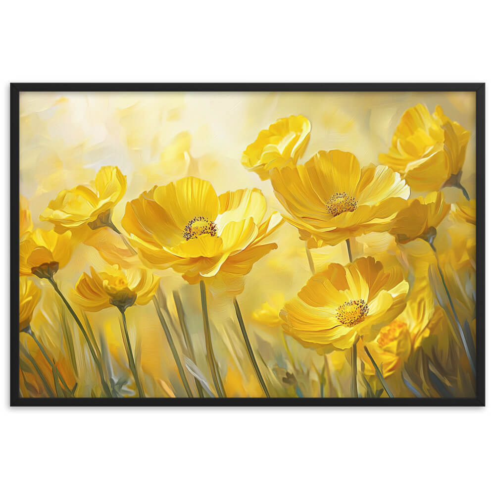 Peinture fleur jaune