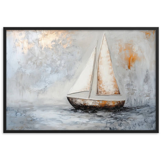 Tableau abstrait bateau