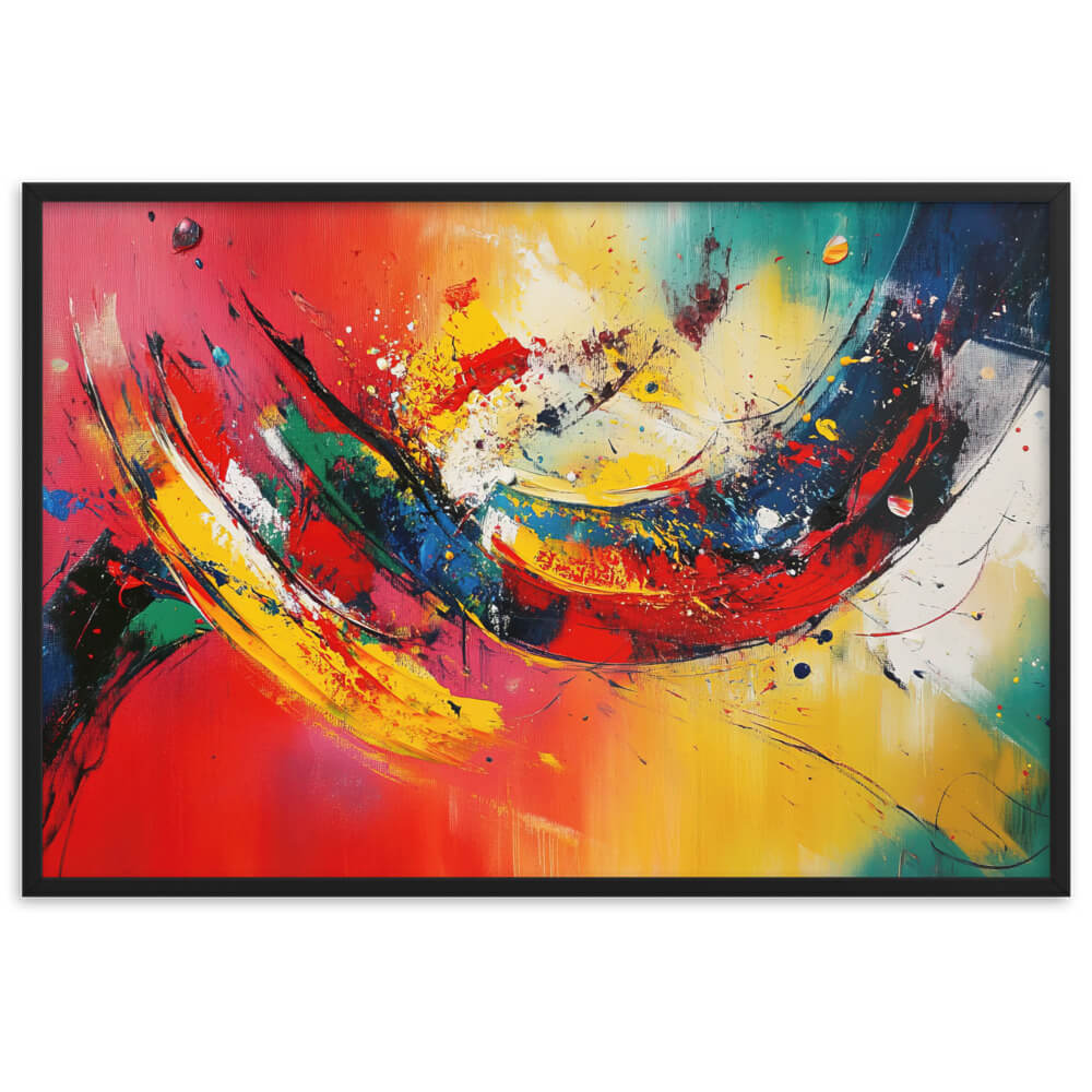 Tableau abstrait multicolore