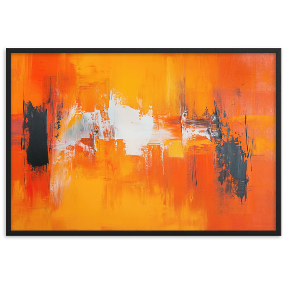 Tableau abstrait orange