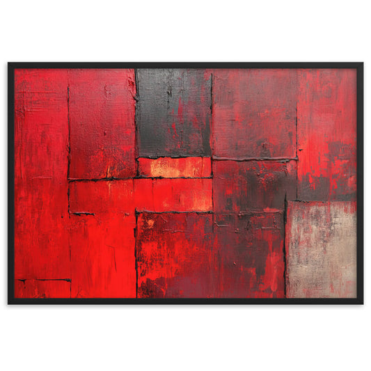 Tableau abstrait rouge