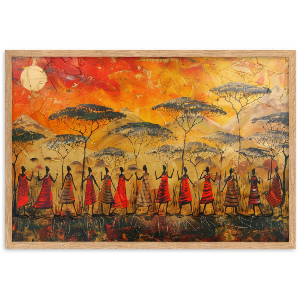 Tableau Africain Mystère du Crépuscule