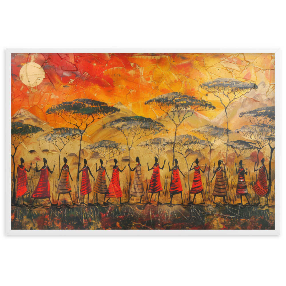 Tableau Africain Mystère du Crépuscule