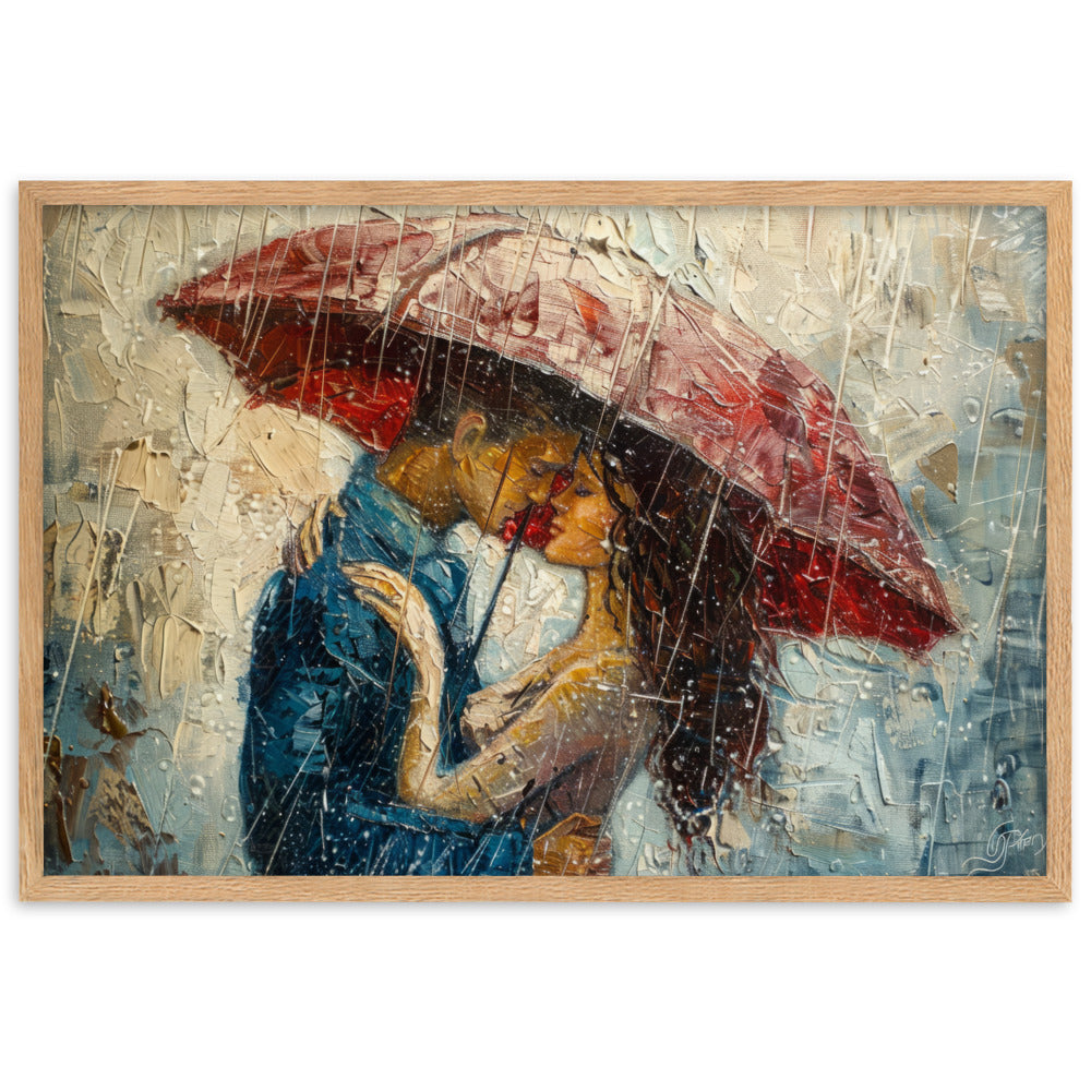 Tableau Amour Pluie