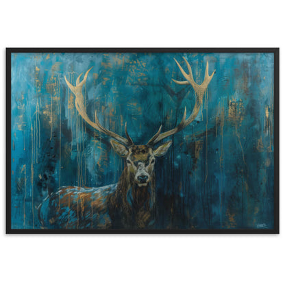 Tableau cerf bleu