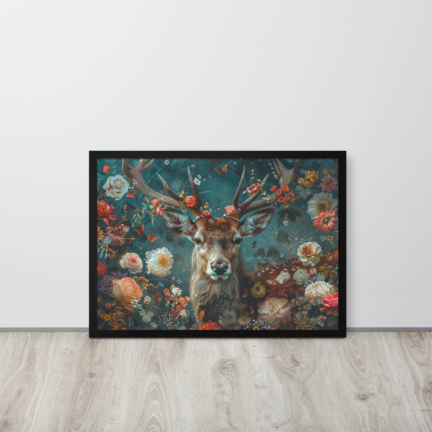 Tableau Cerf Fleur