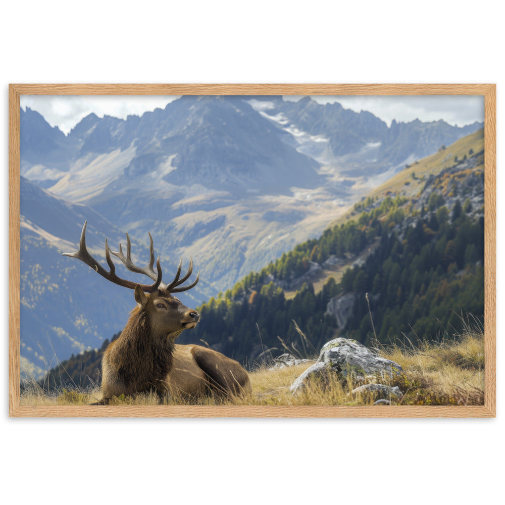 Tableau Cerf Montagne