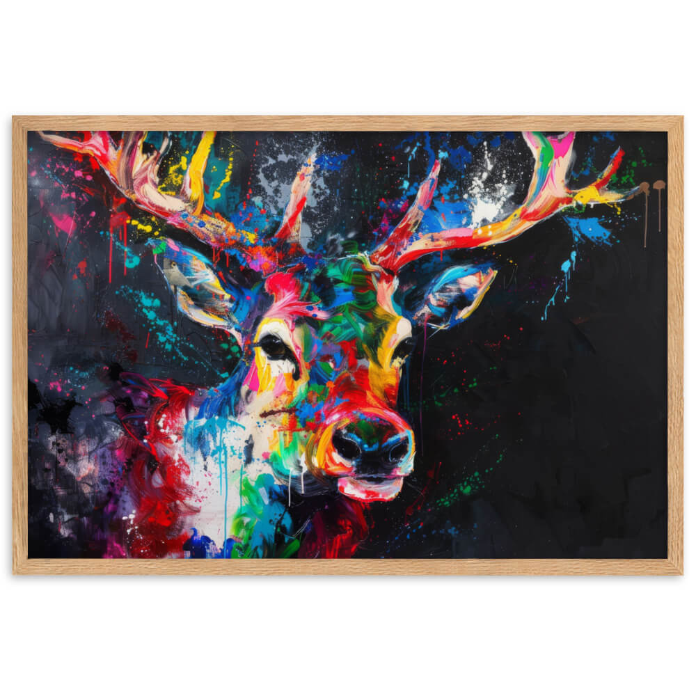 Tableau Cerf Multicolore