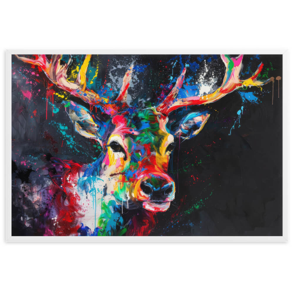 Tableau Cerf Multicolore