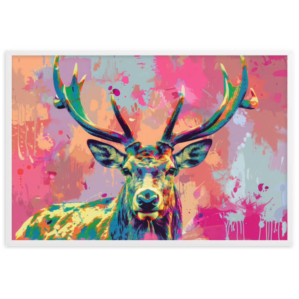 Tableau Cerf Pop Art