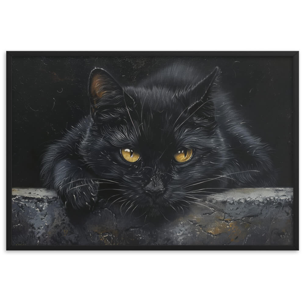 Tableau chat noir