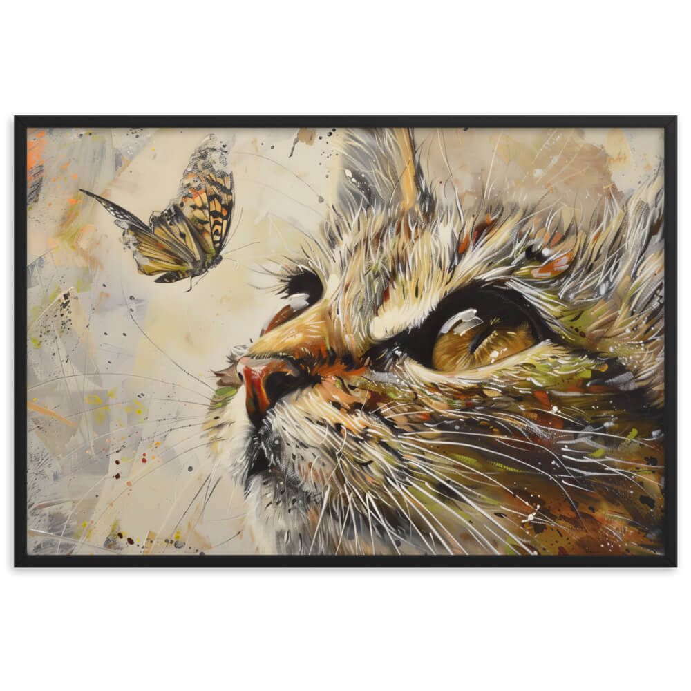 Tableau chat papillon