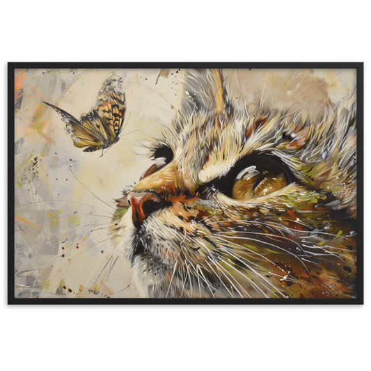 Tableau chat papillon