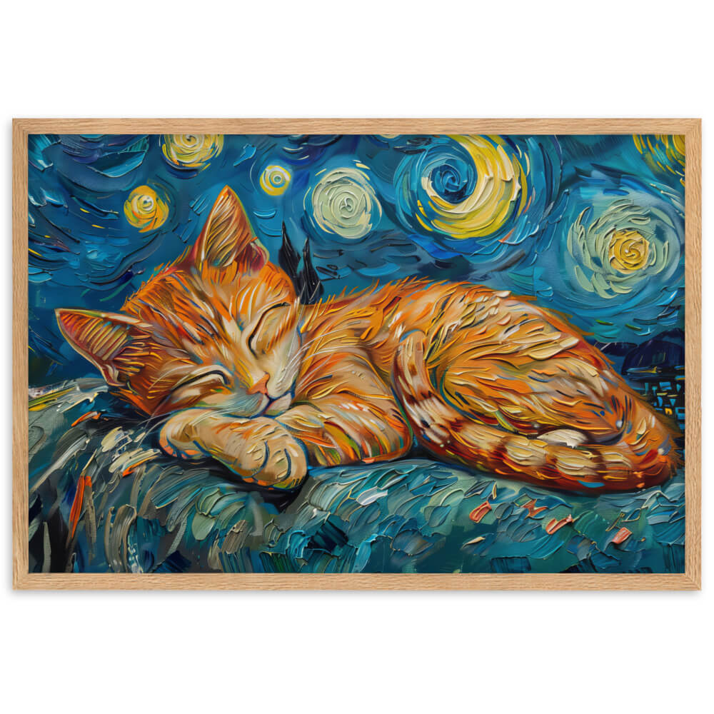 Tableau Chat Van Gogh