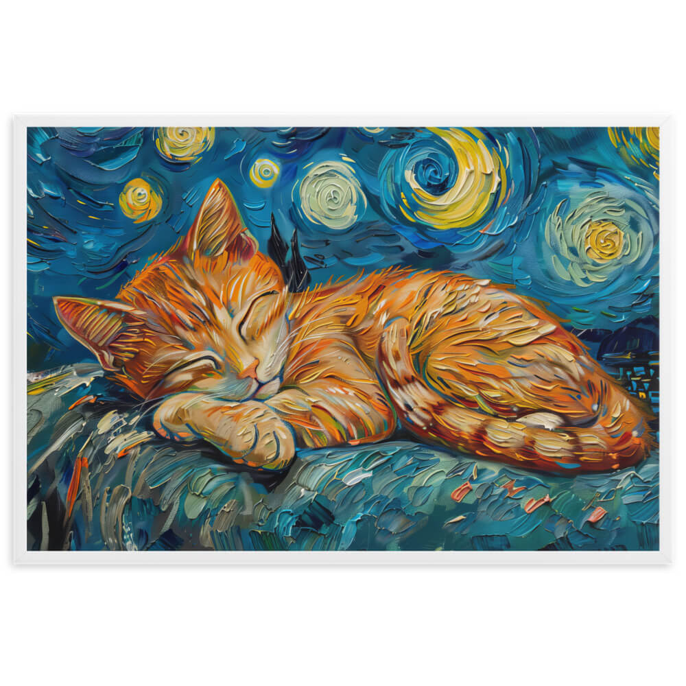 Tableau Chat Van Gogh