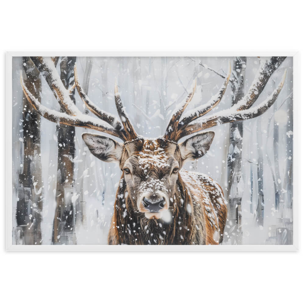 Tableau Cerf Neige