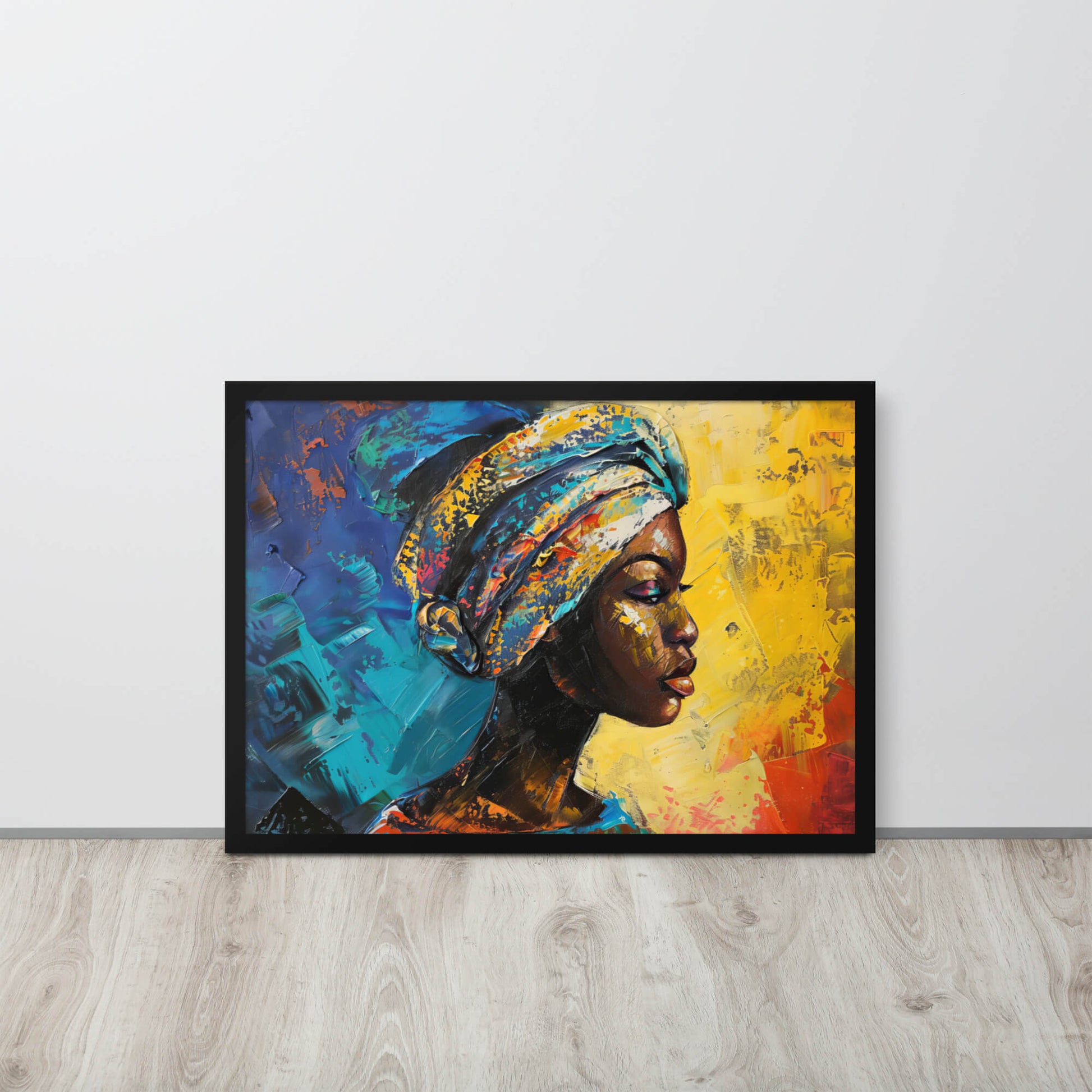 Tableau Africain Femme Abstrait