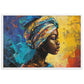 Tableau Africain Femme Abstrait