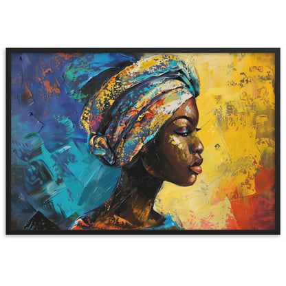 Tableau Africain Femme Abstrait