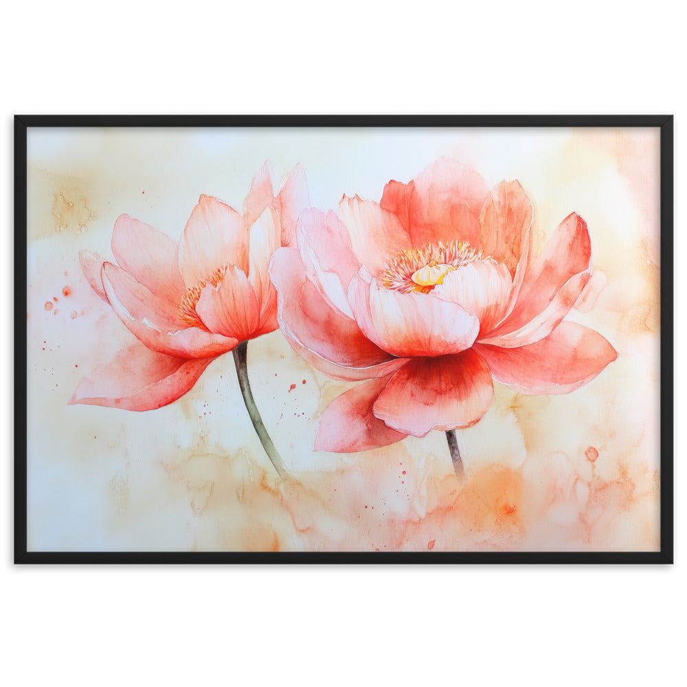 Tableau fleur aquarelle