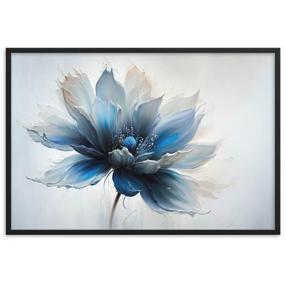 Tableau fleur bleue