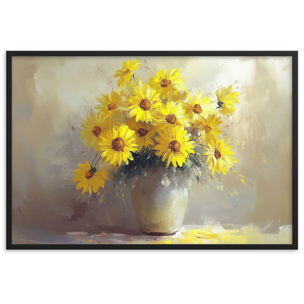 Tableau fleur jaune