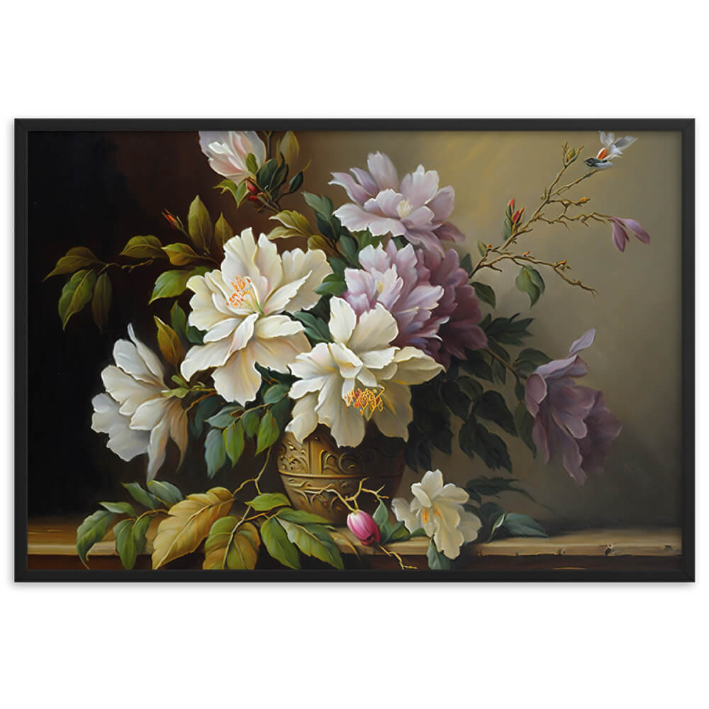 Tableau fleurs peinture