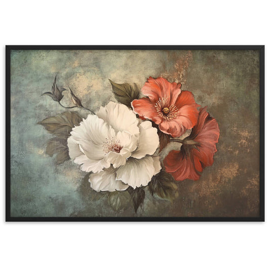 Tableau fleurs vintage