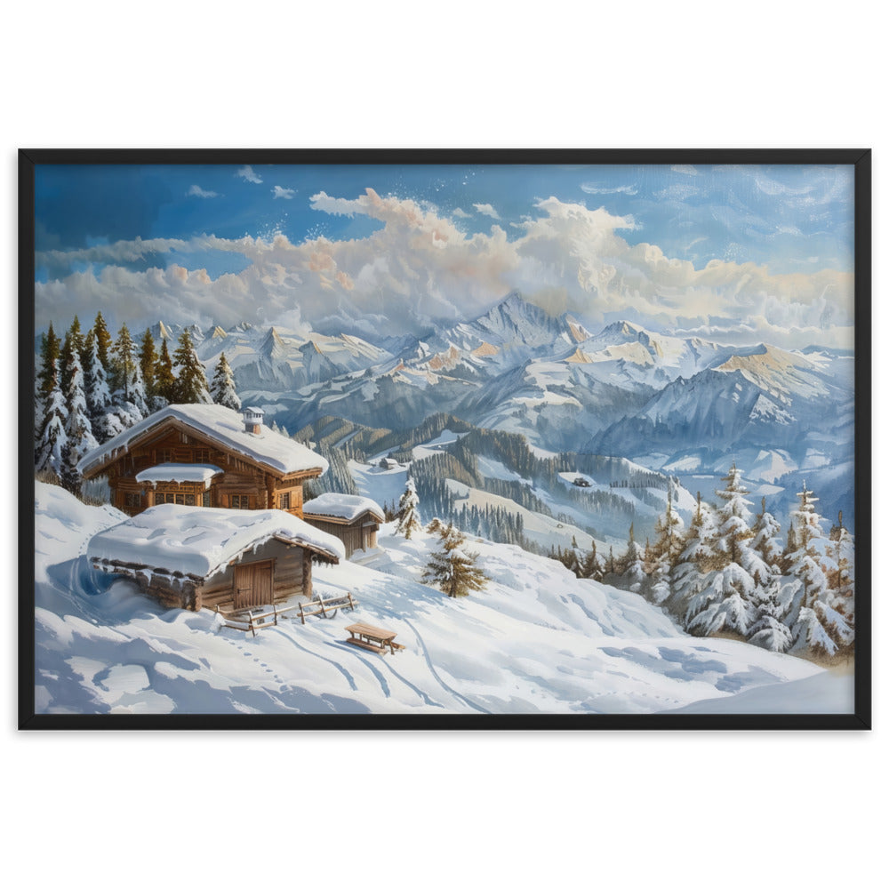 Tableau montagne chalet