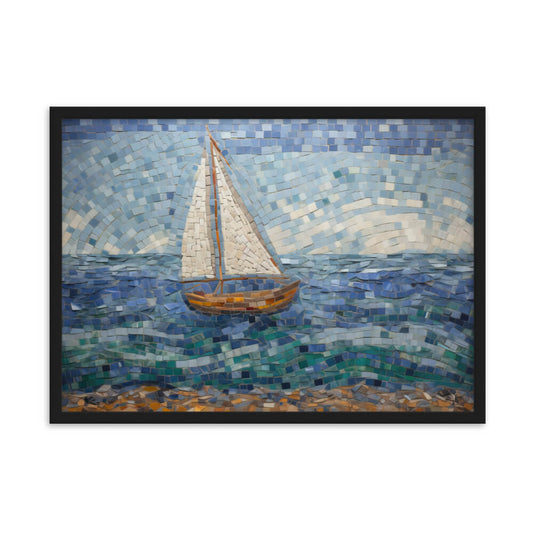 Tableau mosaïque mer