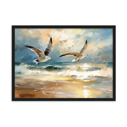 Tableau oiseau mer