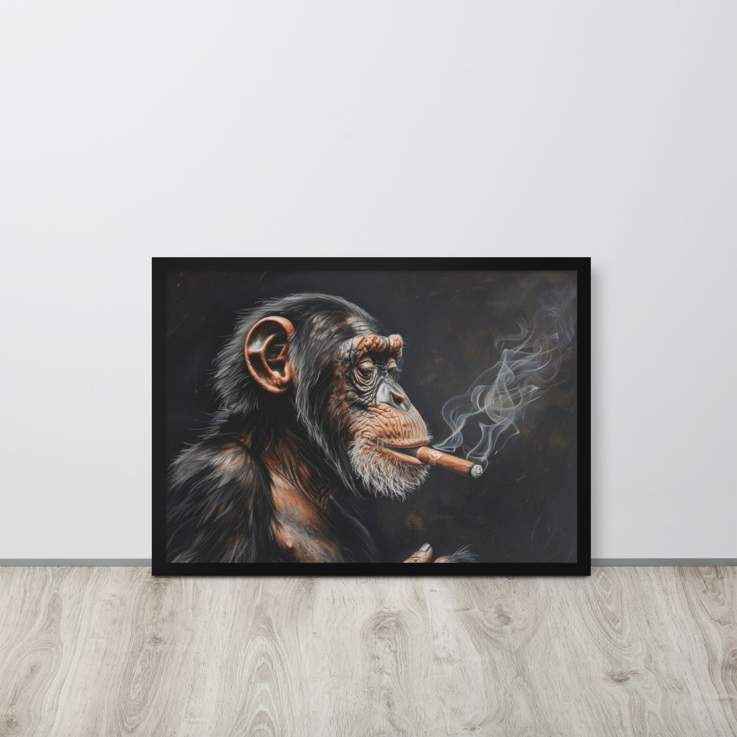 Tableau Singe Fumeur