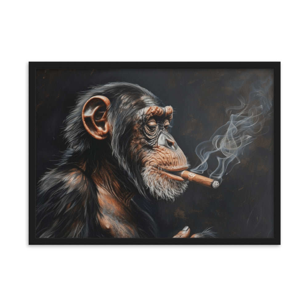 Tableau singe fumeur