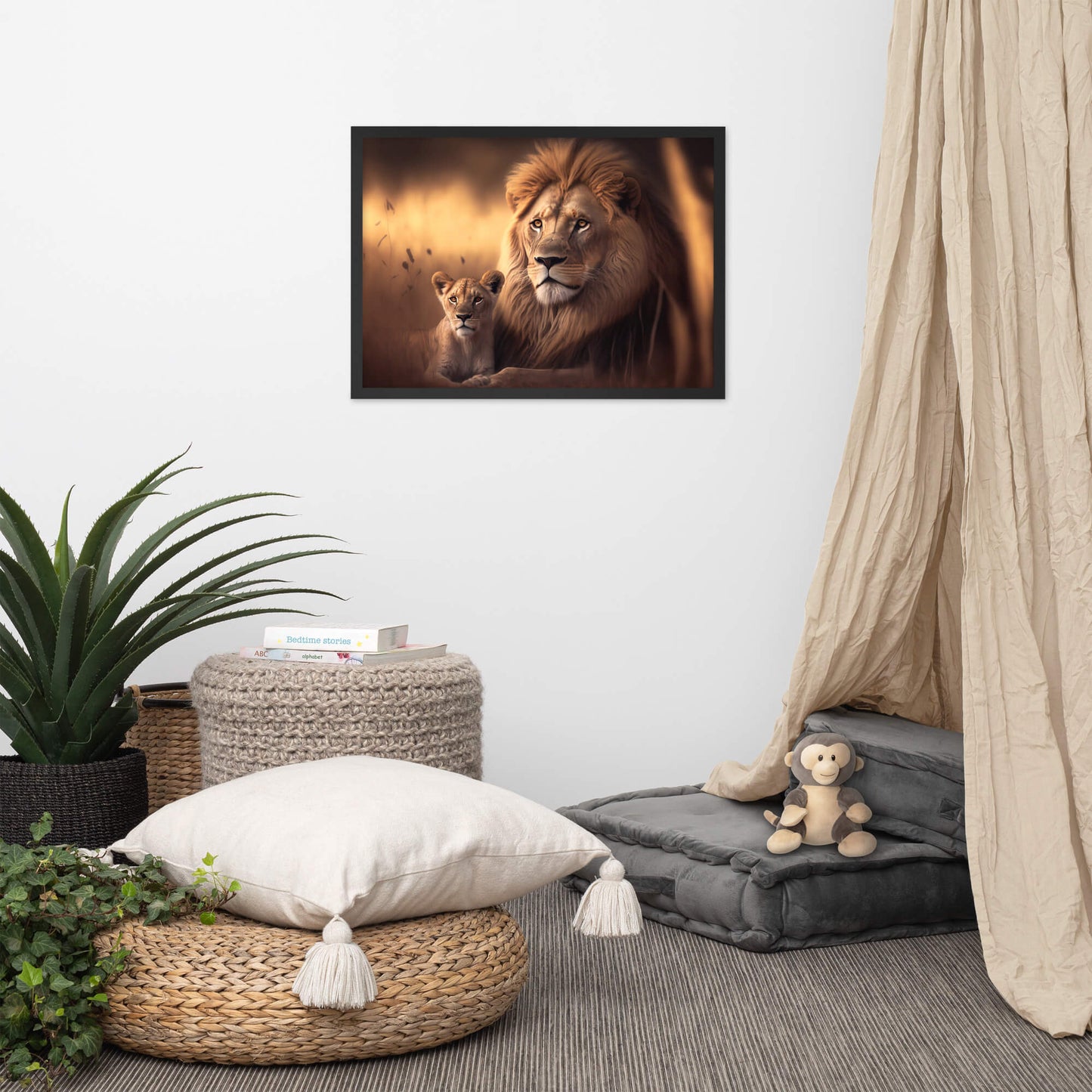 Tableau Lion Lionceau