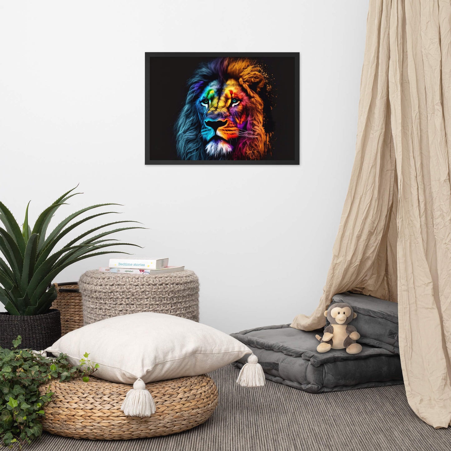 Tableau Lion Multicolore