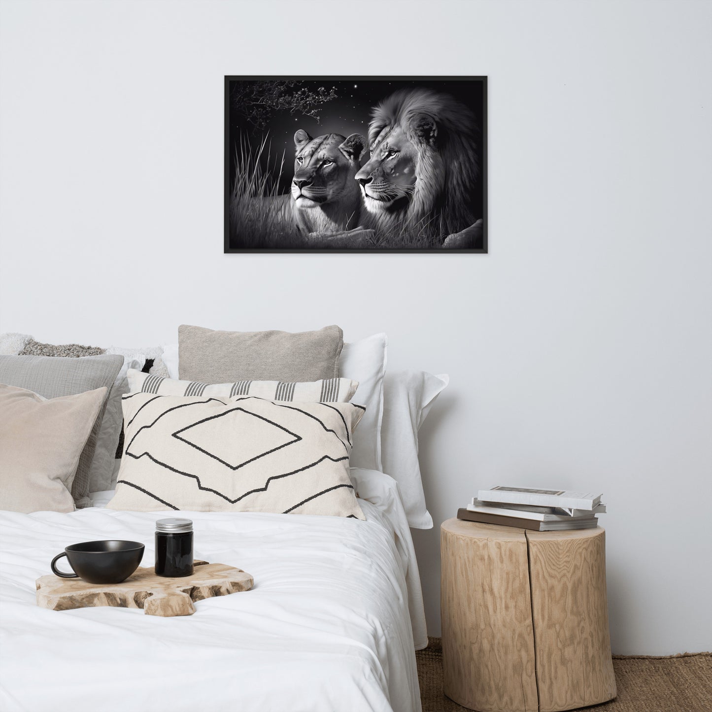 Tableau Lion Noir