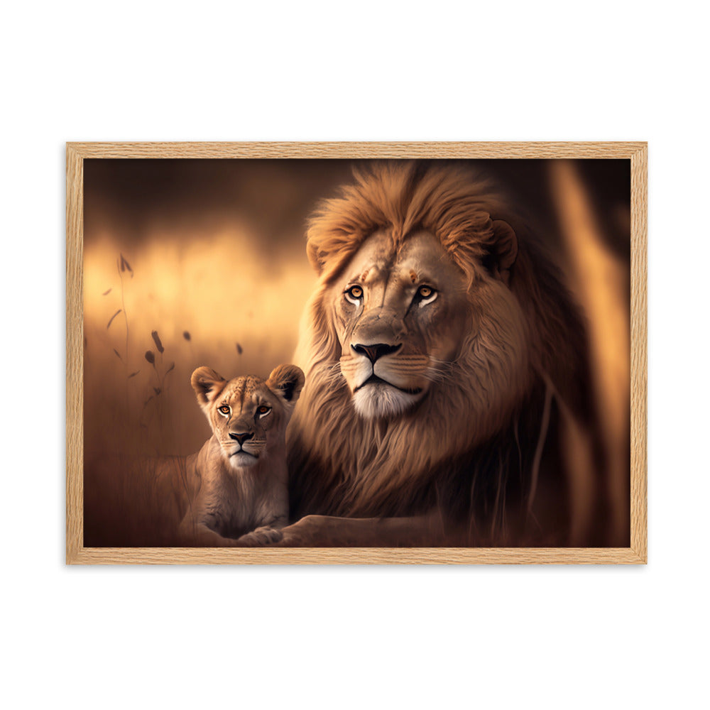 Tableau Lion Lionceau