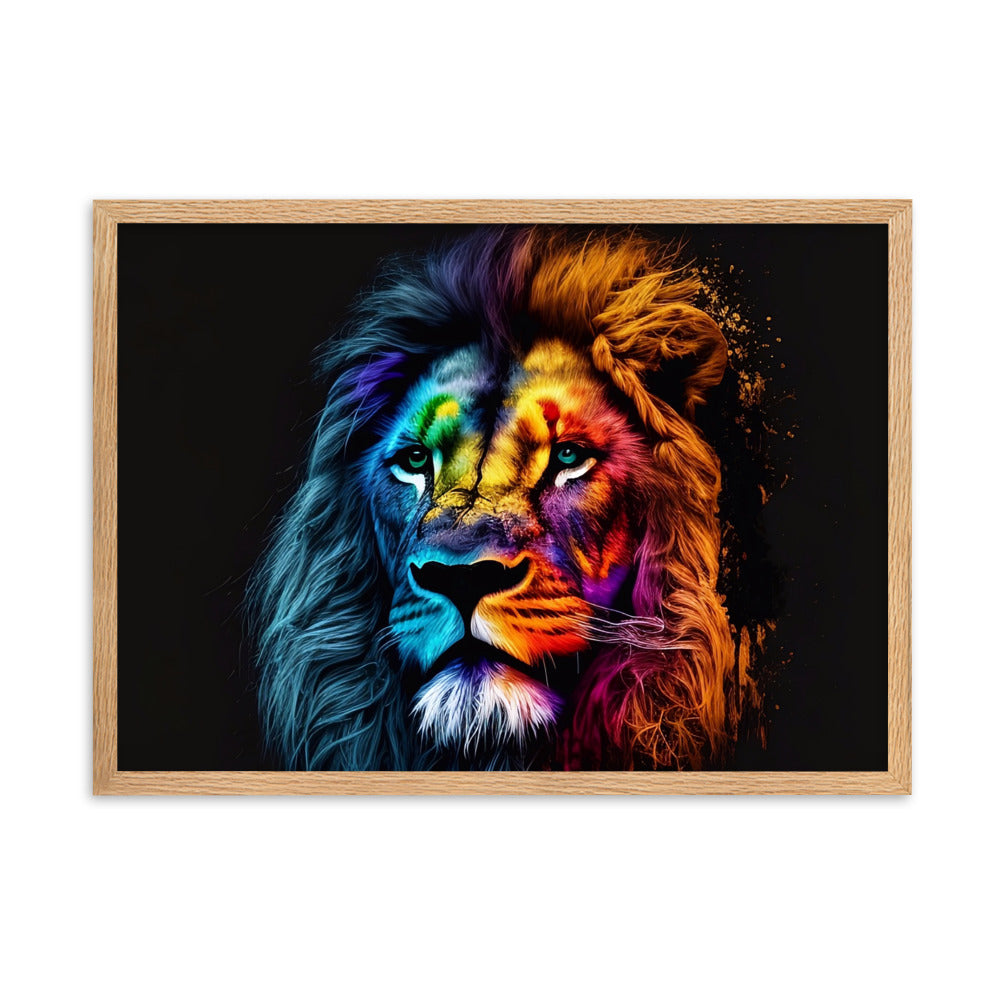 Tableau Lion Multicolore