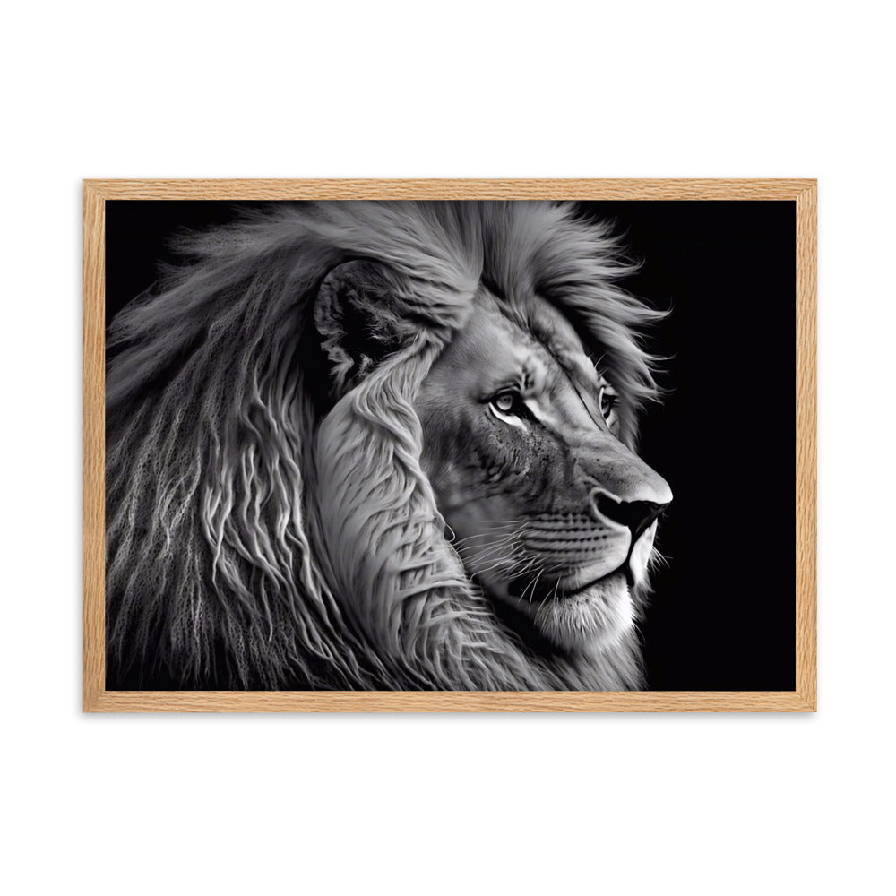 Tableau Lion Gris