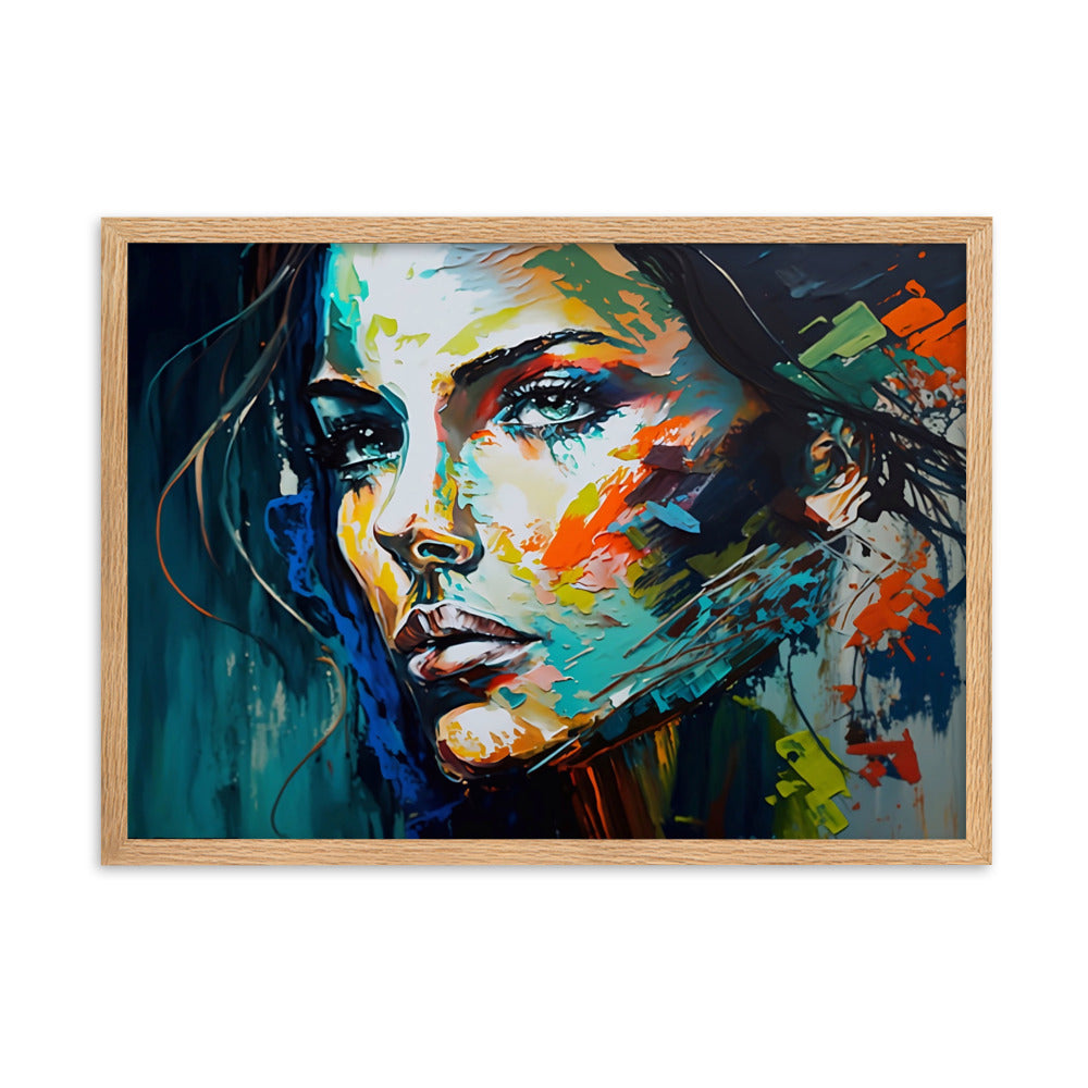 Tableau Abstrait Visage Femme