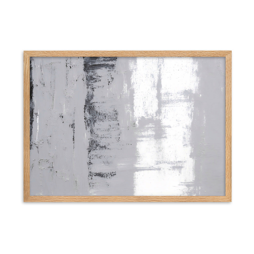 Tableau Abstrait Gris Et Blanc