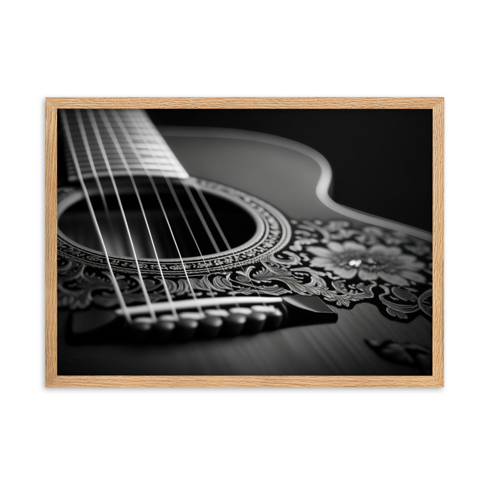 Tableau Noir Et Blanc Guitare